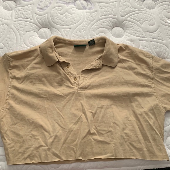 Coleman Tops - xl Coleman beige cropped long sleeve top
